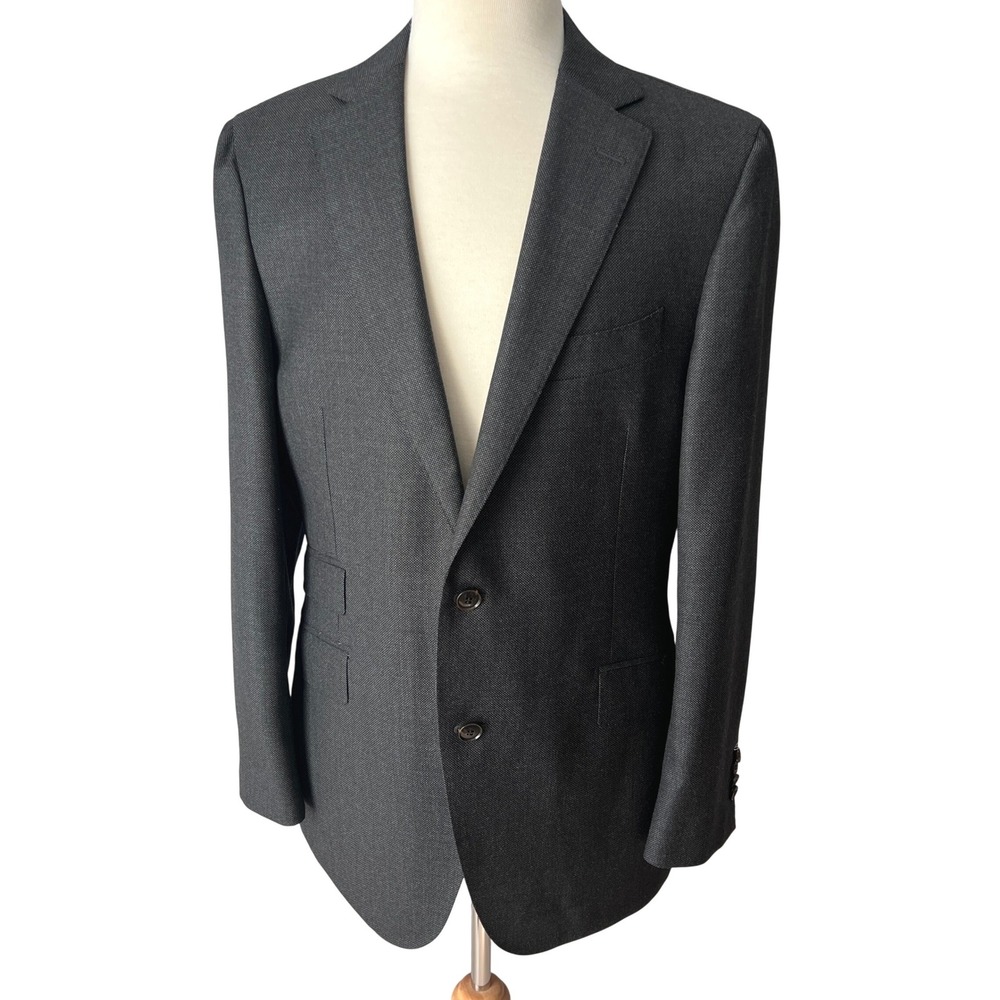 Suitsupply Suit Coat Blazer Mens 40R Charcoal Grey Wool Vitale Barberis Canonico